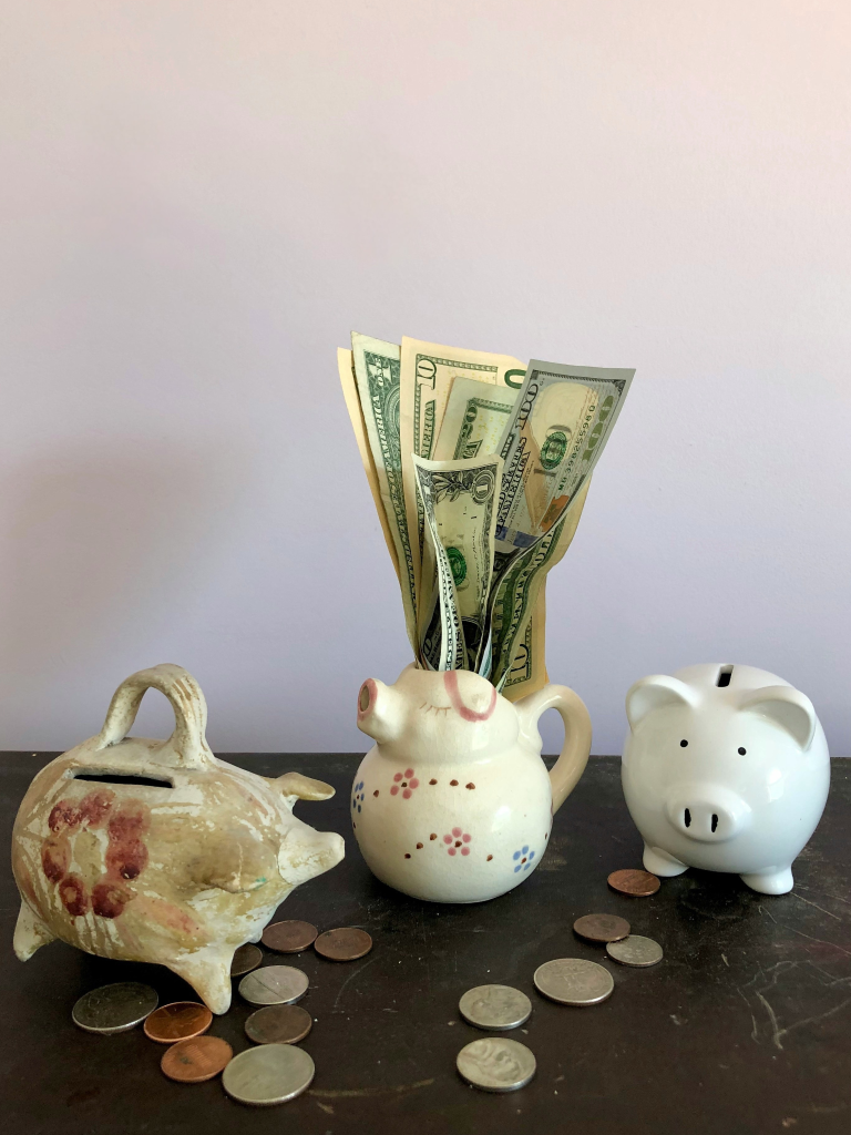 piggy banks with money